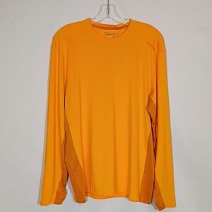 NWT Simms Mens Sunrise/Sun Glow Solarflex Crew Long Sleeve Size Medium Upf 50